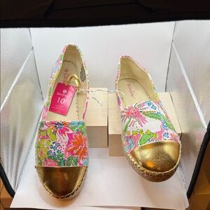 LILLY PULITZER ESPADRILLE WOMENS SIZE 10.5. BRAND NEW. FOR TARGET.